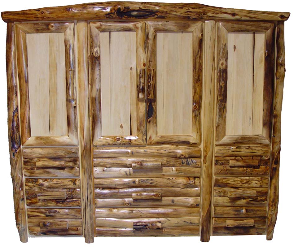 Williams Log Cabin Furniture Armoires And Log Wardrobes