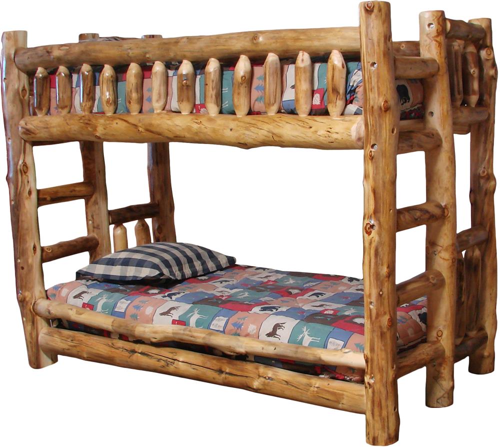 Log Cabin Furniture Bunk Beds, Log Bunk Bed Set